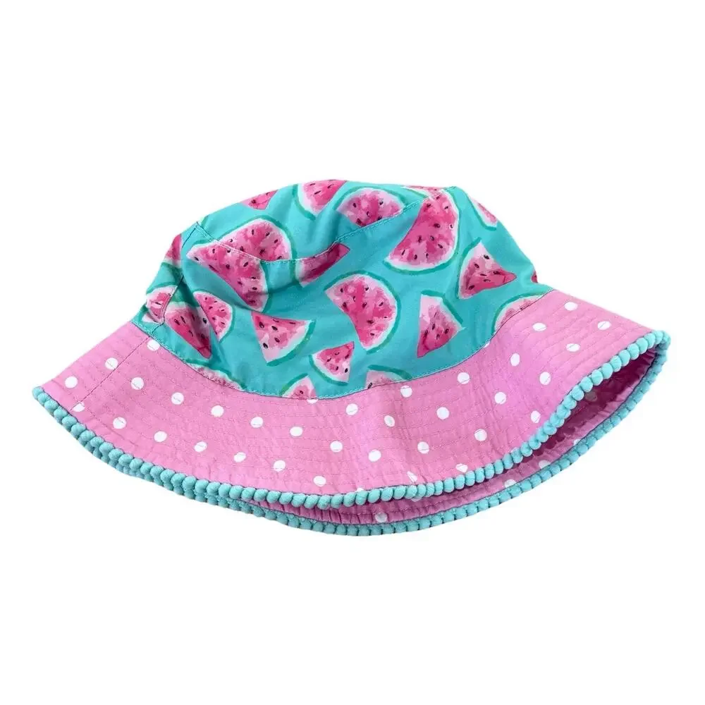 Matilda Jane Enchanted Garden Shady Sunny Reversible Hat L Flamingo Watermelon